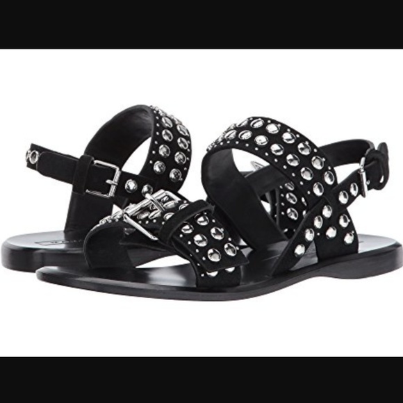 Marc Jacobs Shoes - Marc Jacobs Tawny Flat Leather Sandal Black 9 NIB